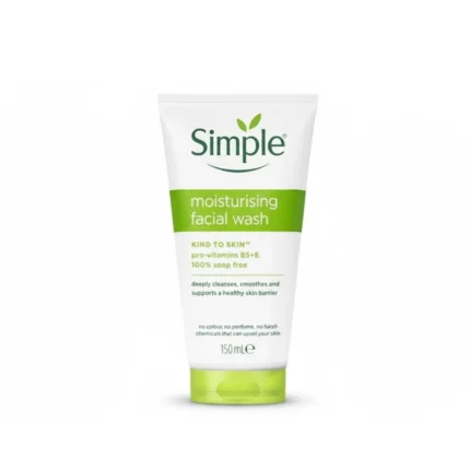 Simple Moisturising Facial Wash Kind to Skin – Pro-Vitamins B5 + E – 150 ml